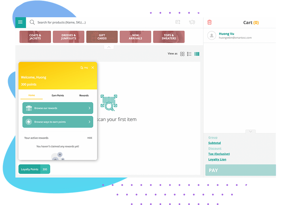 LoyaltyLion loyalty program inside the ConnectPOS point-of-sale