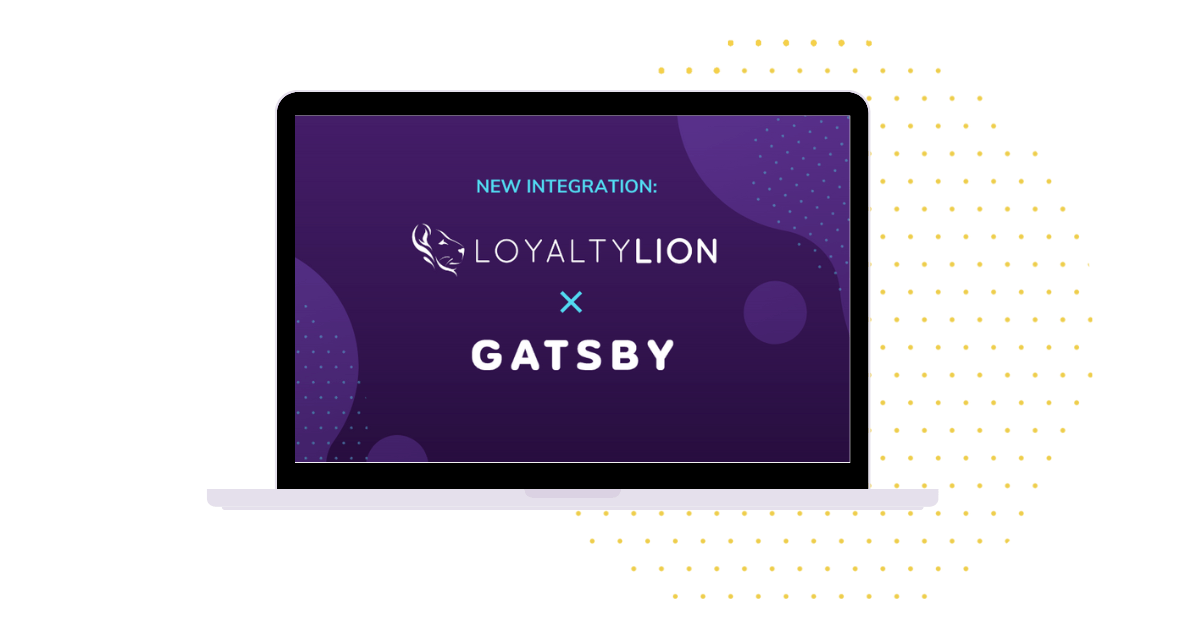 LoyaltyLion and Gatsby integration shown on a laptop screen