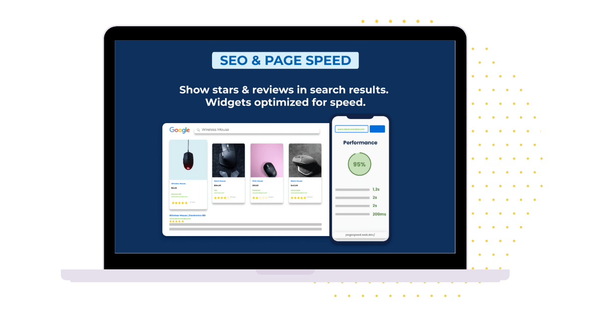 Review star rich snippets improving Google search results