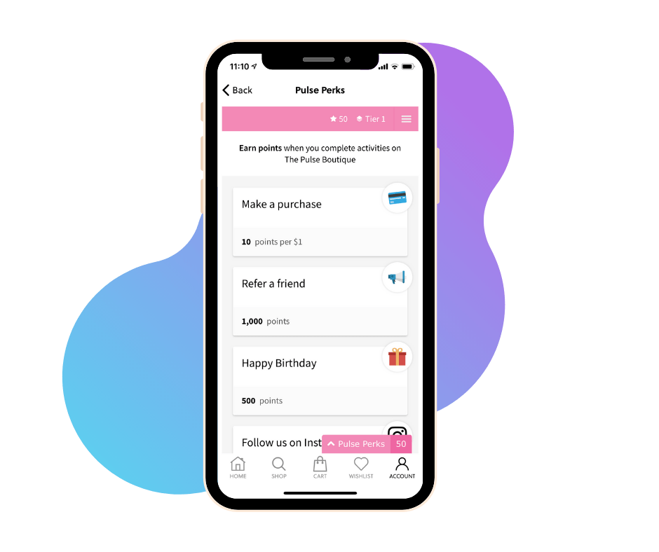 Venn Apps mobile app showing LoyaltyLion rewards