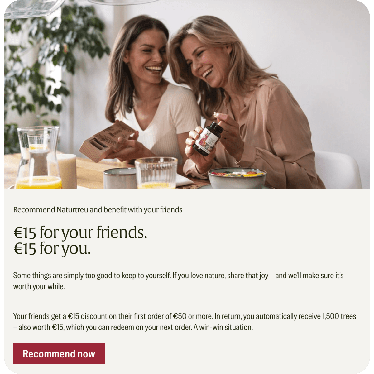 … and referrals incentivized by the loyalty program