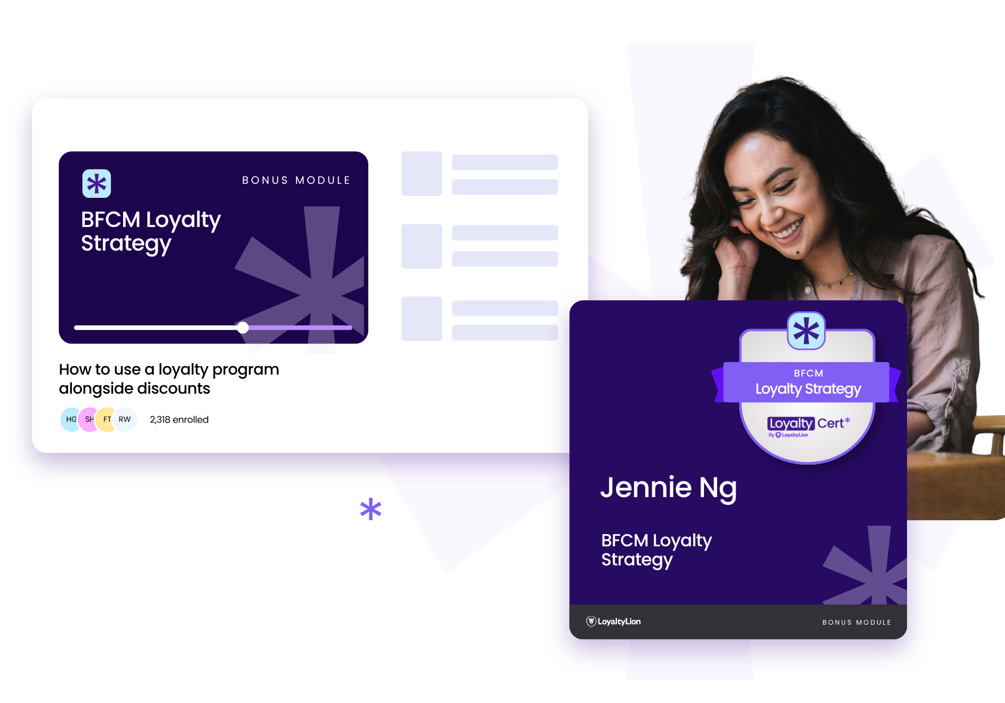 Loyalty Cert BFCM Loyalty Strategy bonus module card and certificate