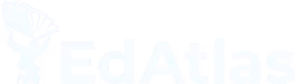 A detailed EdAtlas visual illustrating edAtlas, using the organisation’s turquoise, black and light-blue design palette to support the surrounding content.