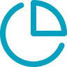 A detailed EdAtlas visual illustrating pie chart, using the organisation’s turquoise, black and light-blue design palette to support the surrounding content.