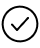 A bold black check mark centered inside a turquoise circle, visually indicating completion, confirmation or a successful result.