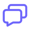 A detailed EdAtlas visual illustrating bubbles, messages, chat, communicate, using the organisation’s turquoise, black and light-blue design palette to support the surrounding content.