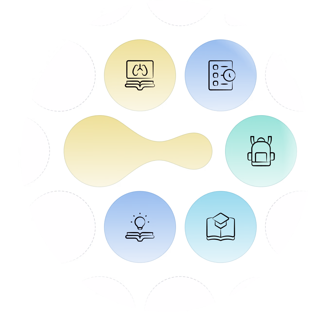 A detailed EdAtlas visual illustrating english language, using the organisation’s turquoise, black and light-blue design palette to support the surrounding content.