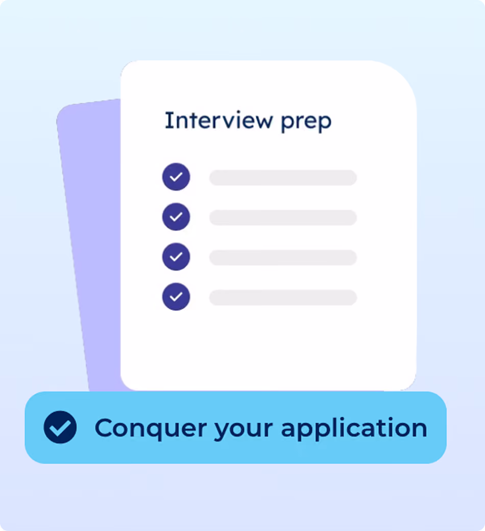 A detailed EdAtlas visual illustrating master your application, using the organisation’s turquoise, black and light-blue design palette to support the surrounding content.