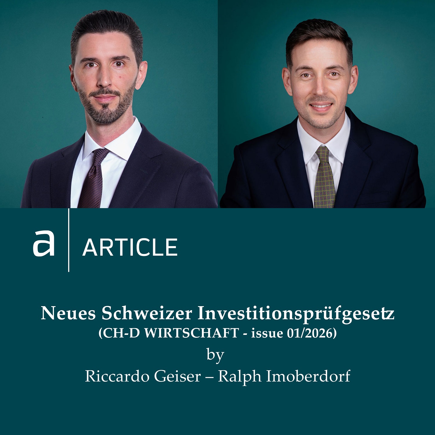 Neues Schweizer Investitionsprüfgesetz