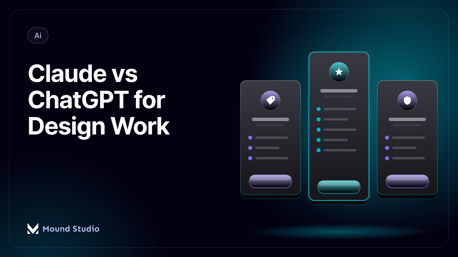 Claude vs ChatGPT for design work thumbnail, by Mound Studio