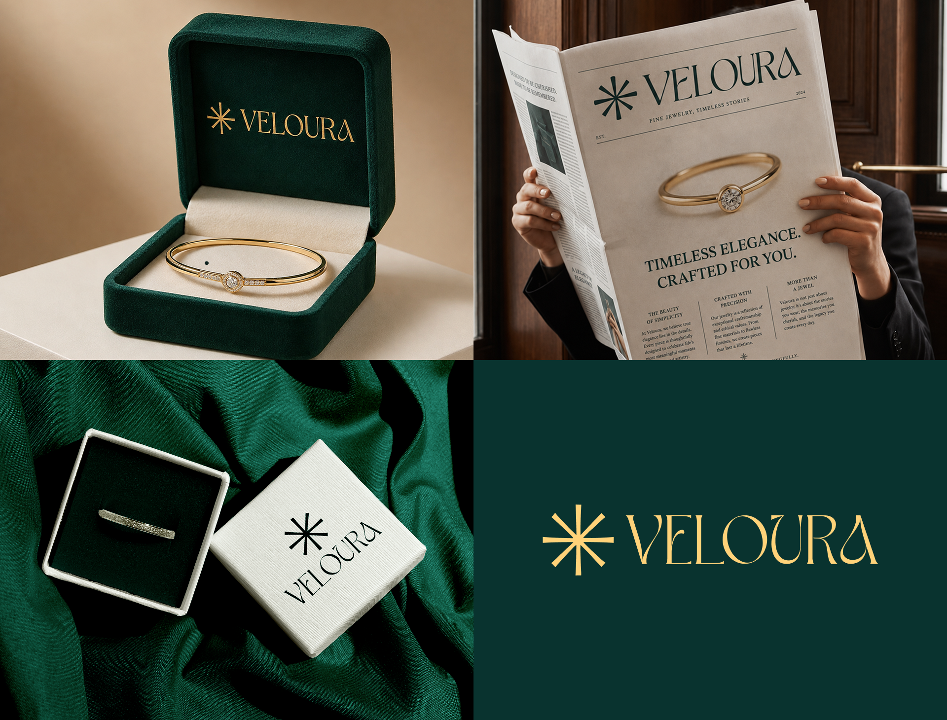 Veloura luxury jewelry website design, screen 3 of 12