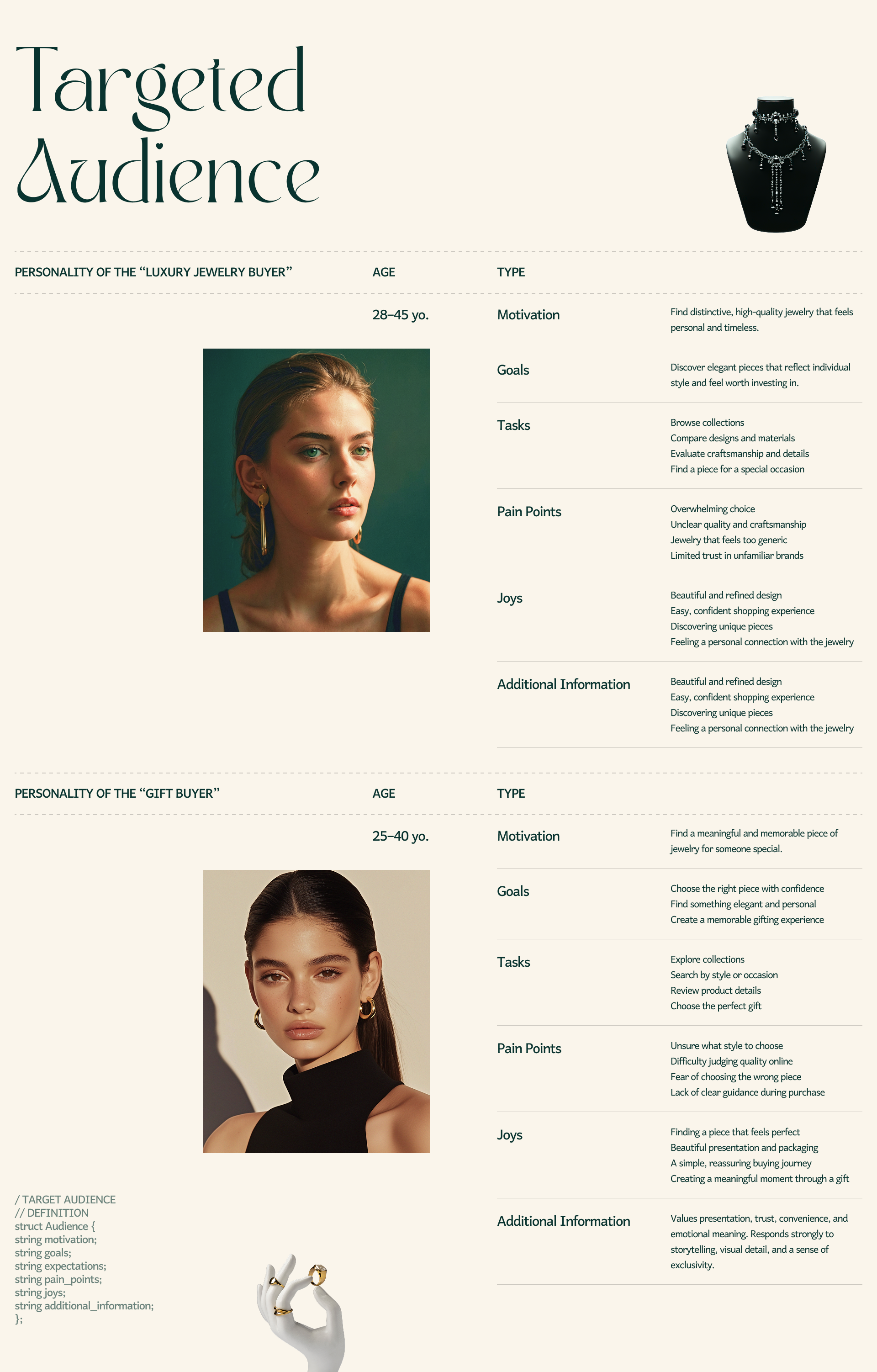 Veloura luxury jewelry website design, screen 9 of 12