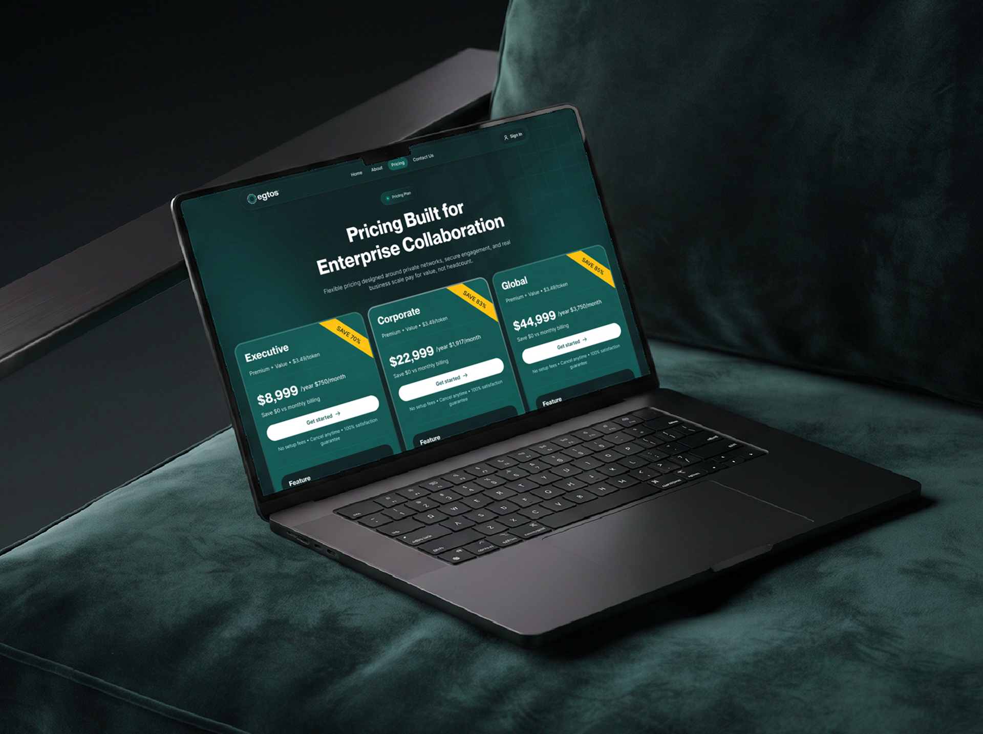 egtos B2B SaaS marketing website design, screen 3 of 12
