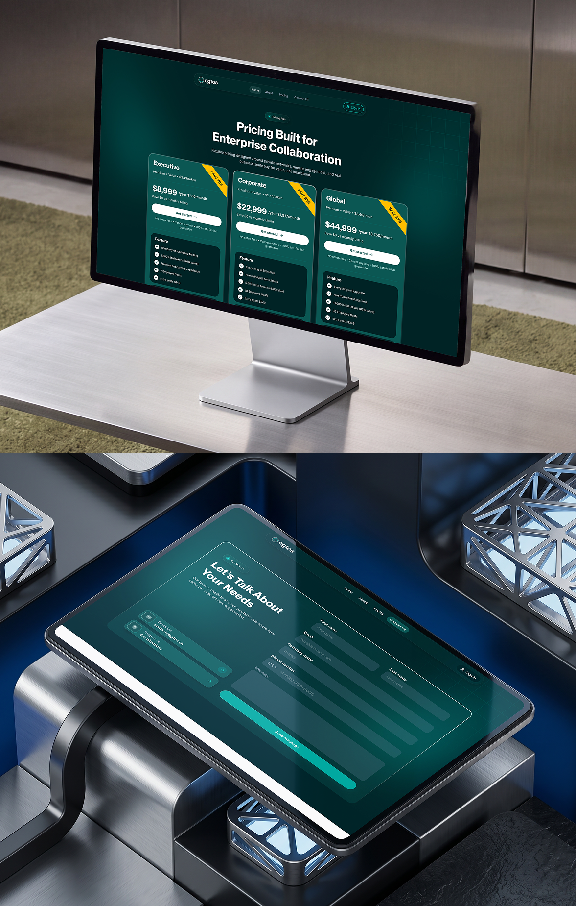 egtos B2B SaaS marketing website design, screen 6 of 12