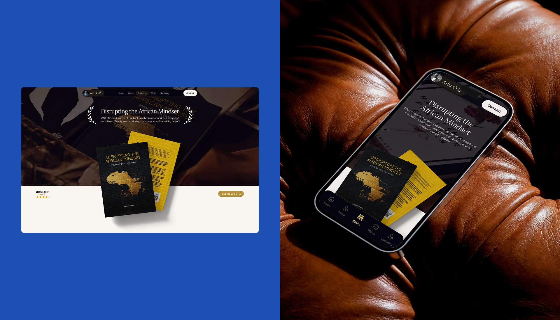 Adu O.B. personal brand website design, screen 6 of 18