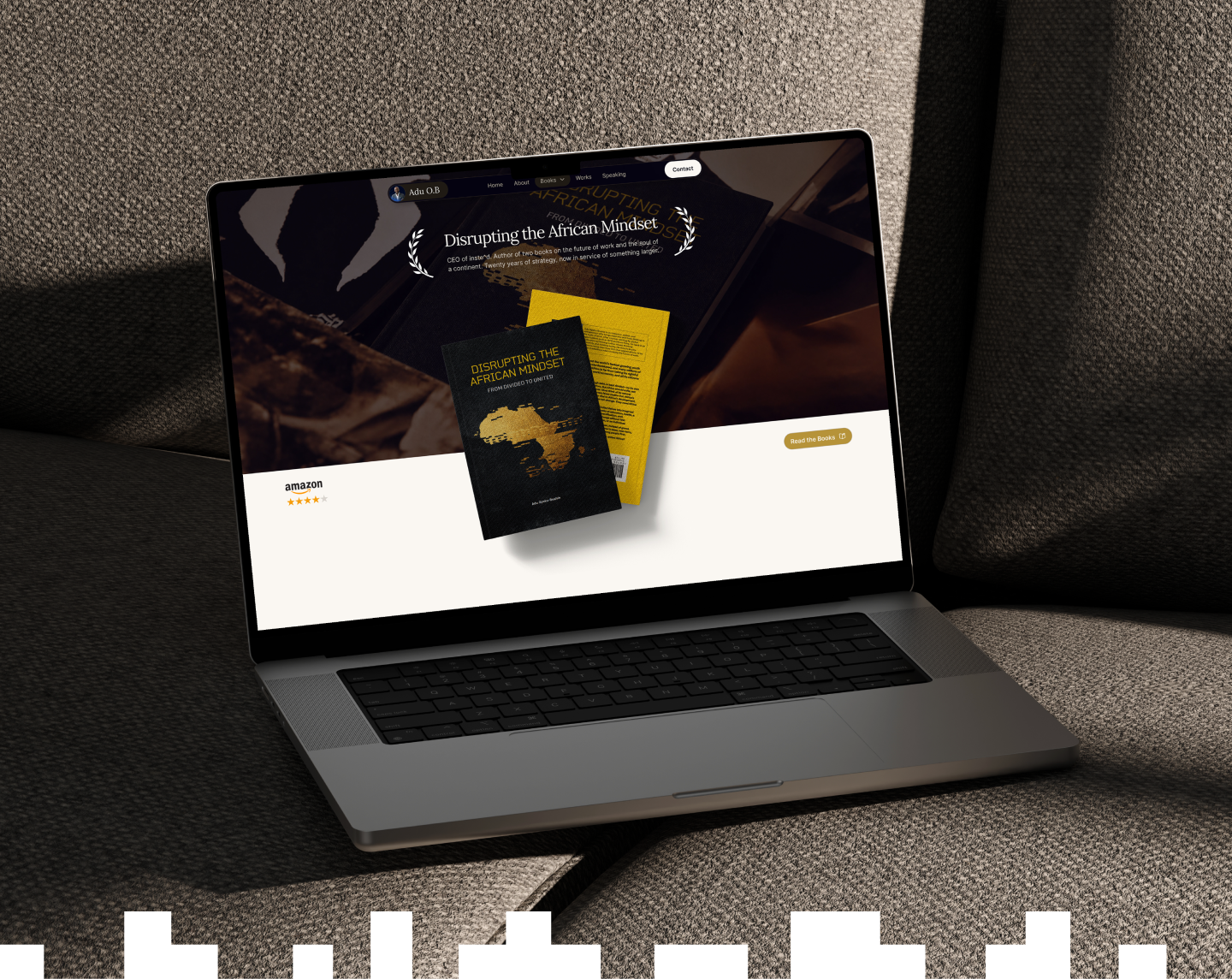 Adu O.B. personal brand website design, screen 8 of 18