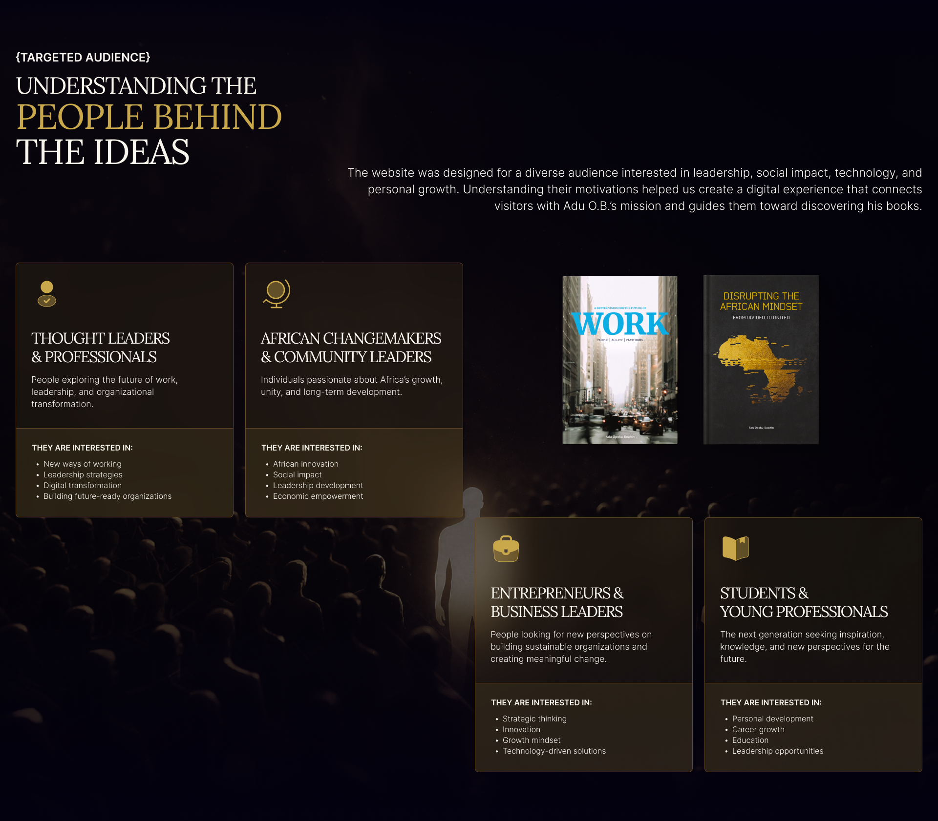 Adu O.B. personal brand website design, screen 10 of 18