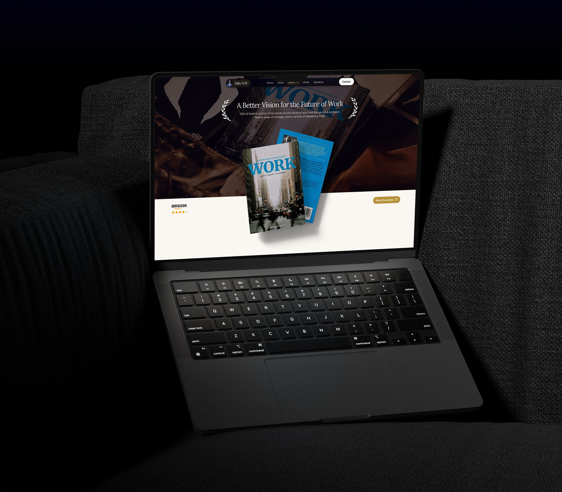 Adu O.B. personal brand website design, screen 11 of 18