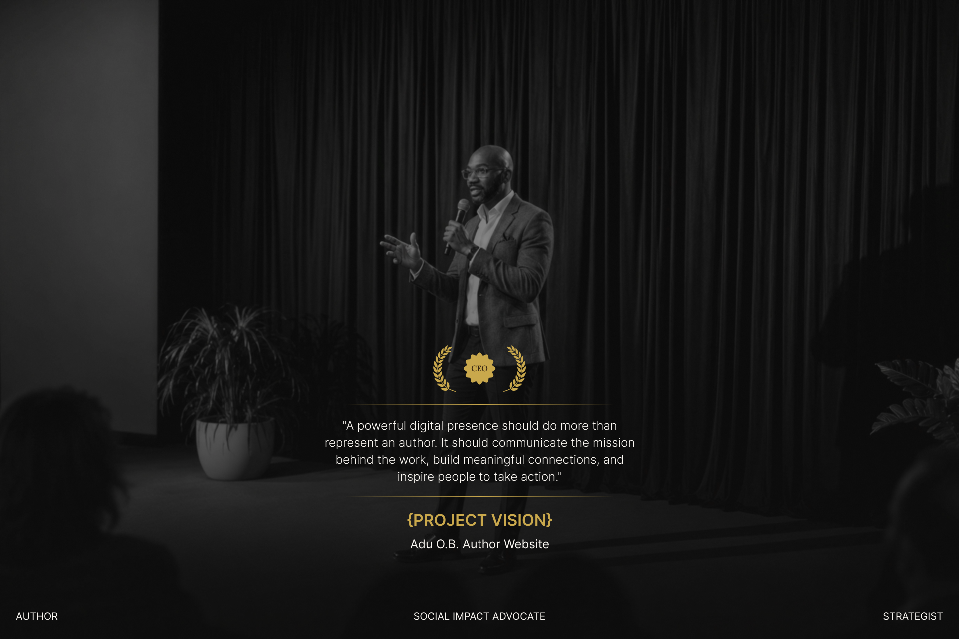 Adu O.B. personal brand website design, screen 15 of 18