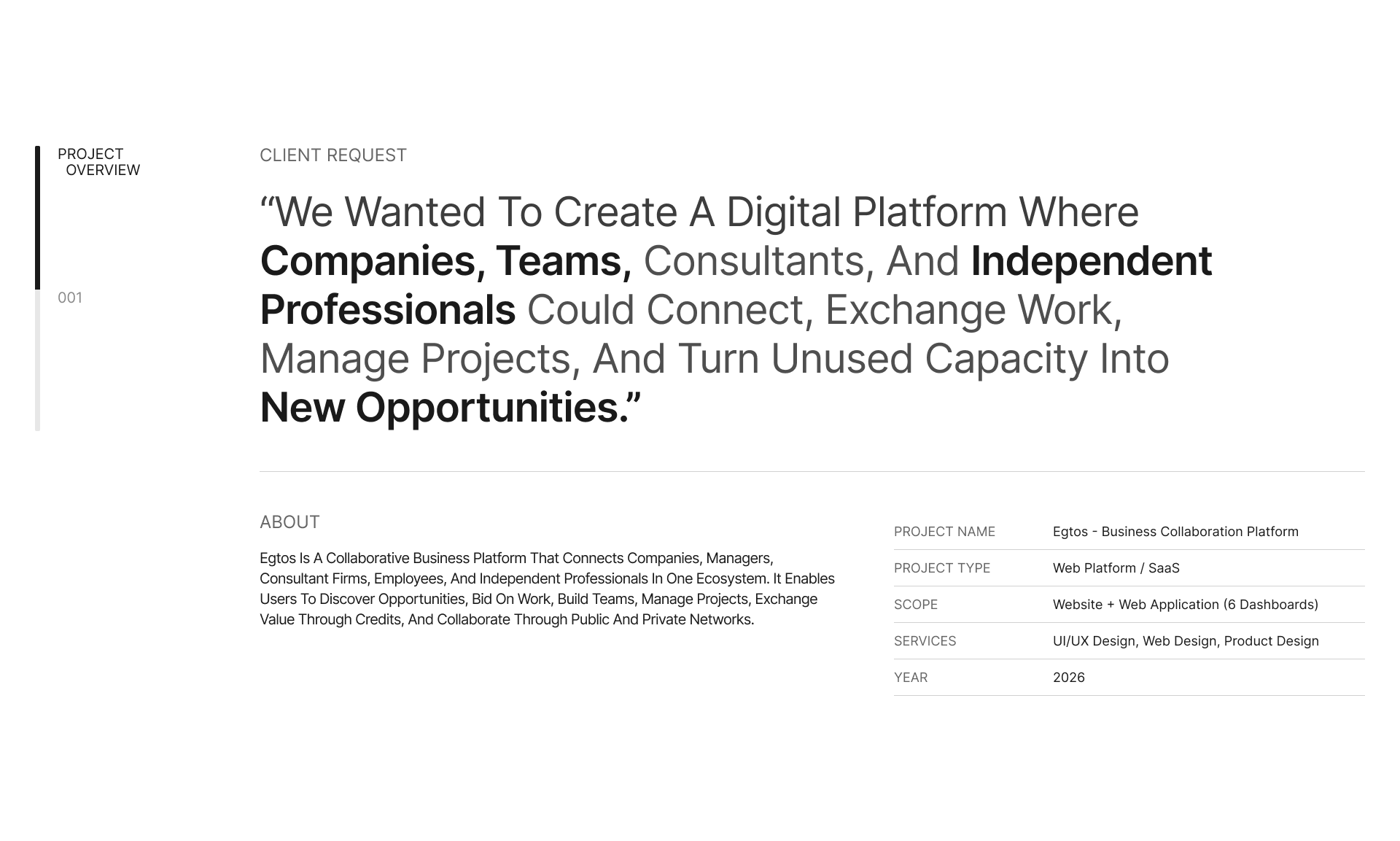 egtos SaaS web app UI design by Mound Studio