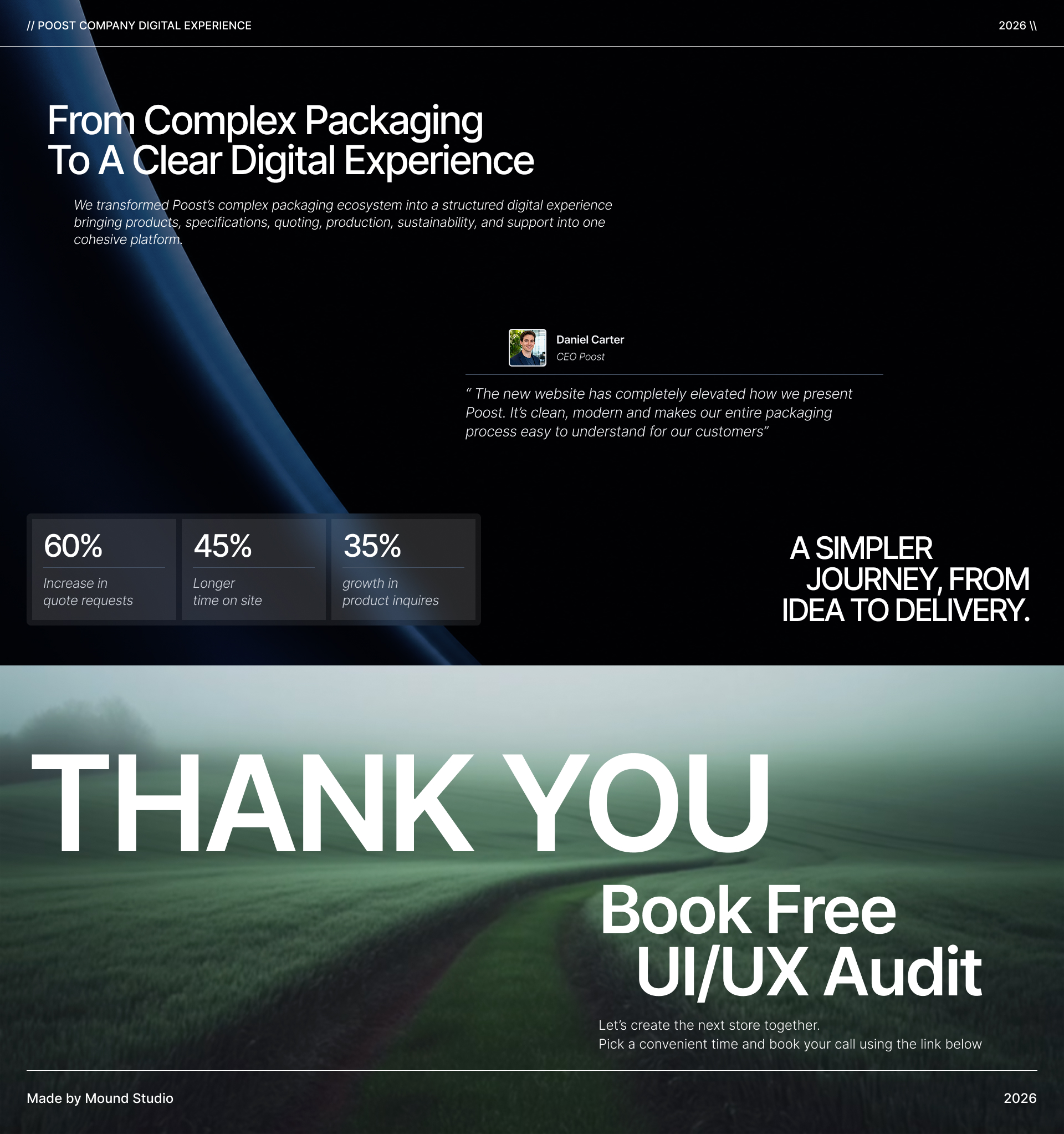 Poost custom packaging website design, screen 15 of 15