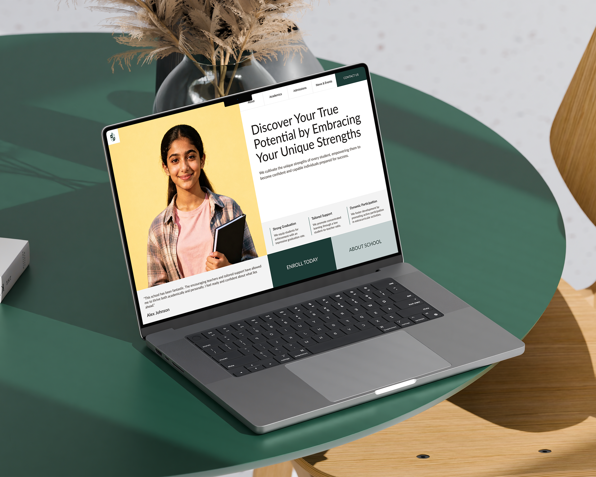 Oxford Heights private school website design, screen 7 of 12