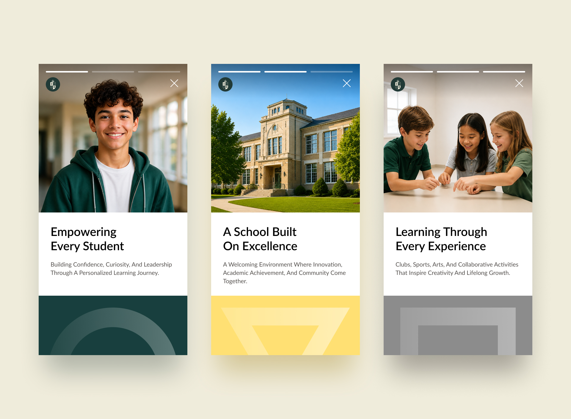 Oxford Heights private school website design, screen 10 of 12
