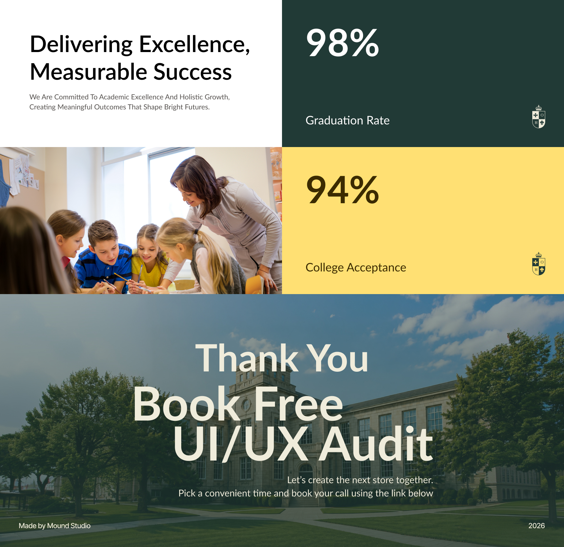 Oxford Heights private school website design, screen 12 of 12