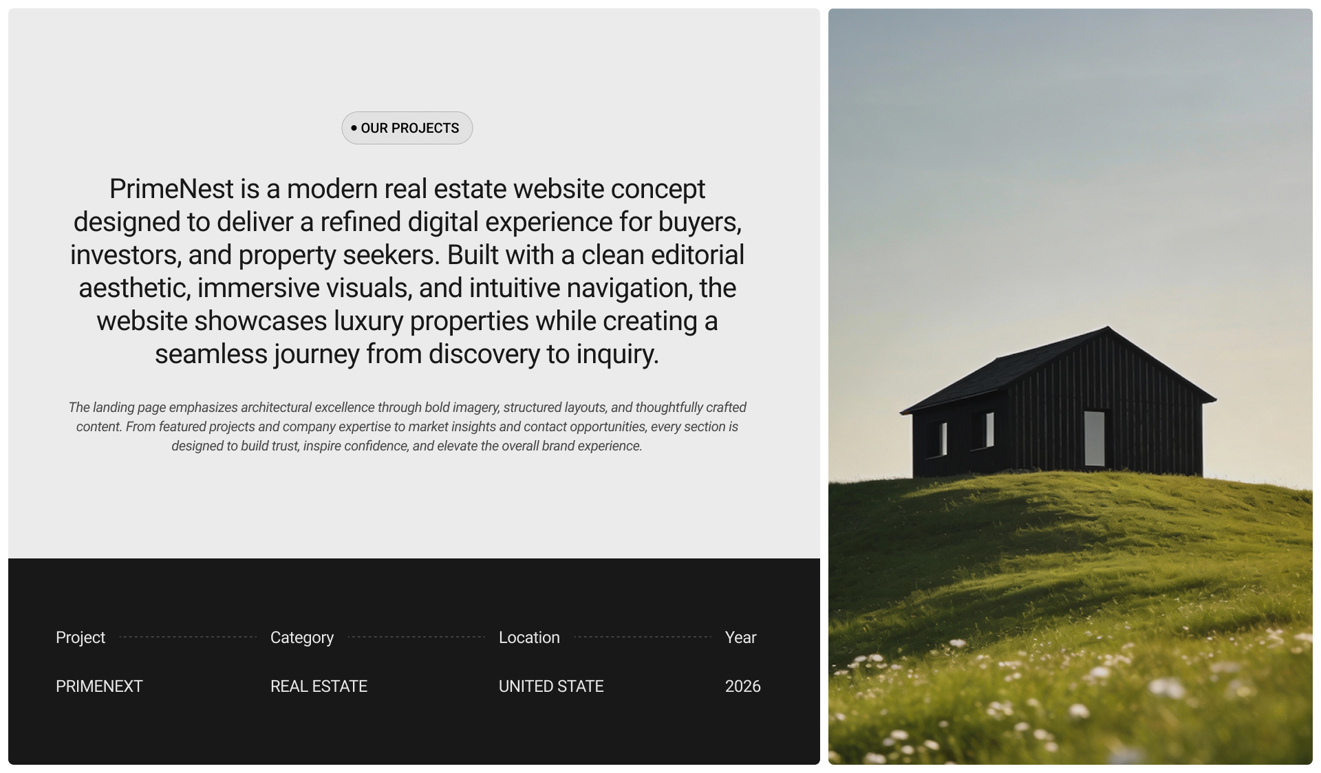 PrimeNest real estate website design by Mound Studio