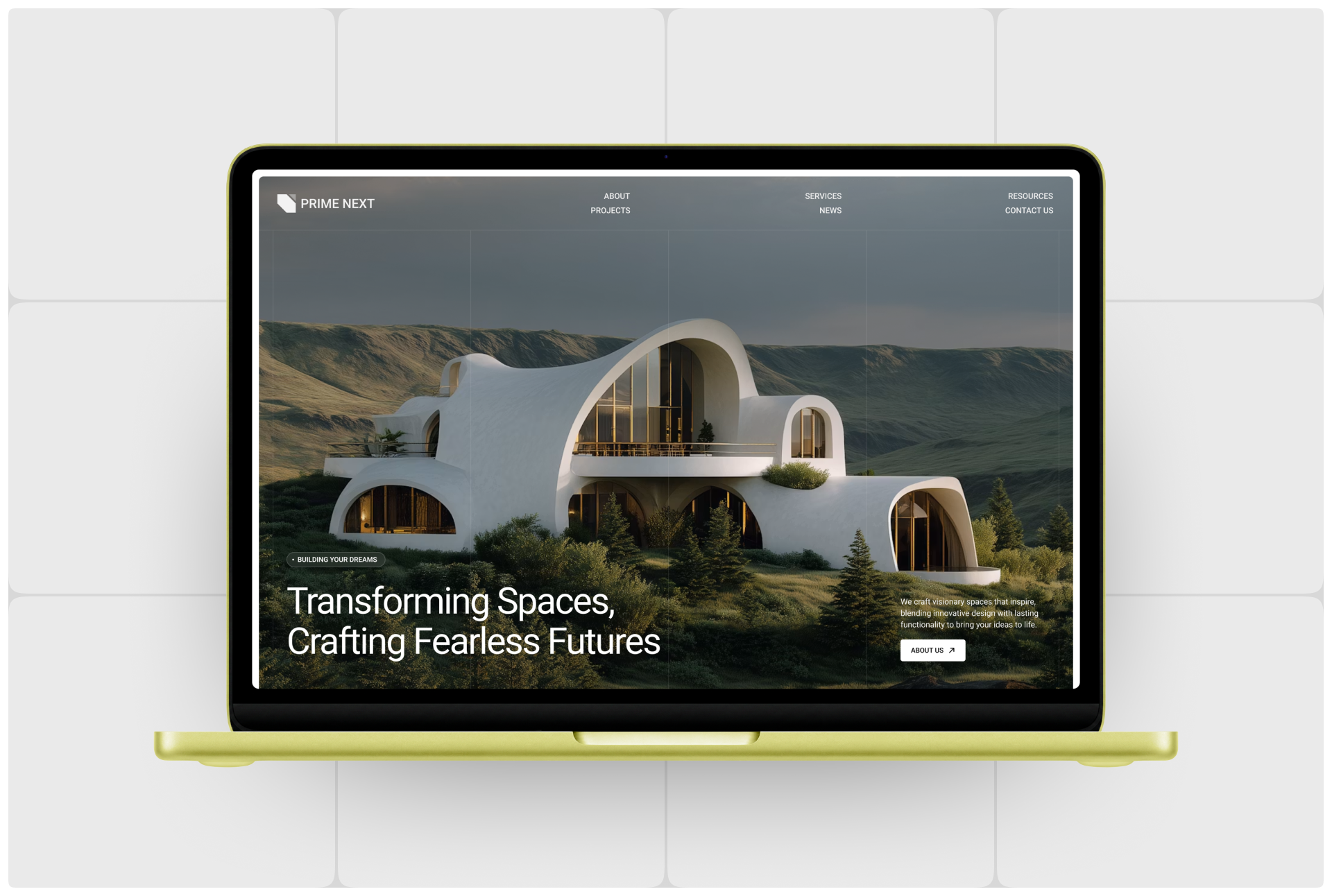 PrimeNest real estate website design, screen 7 of 13
