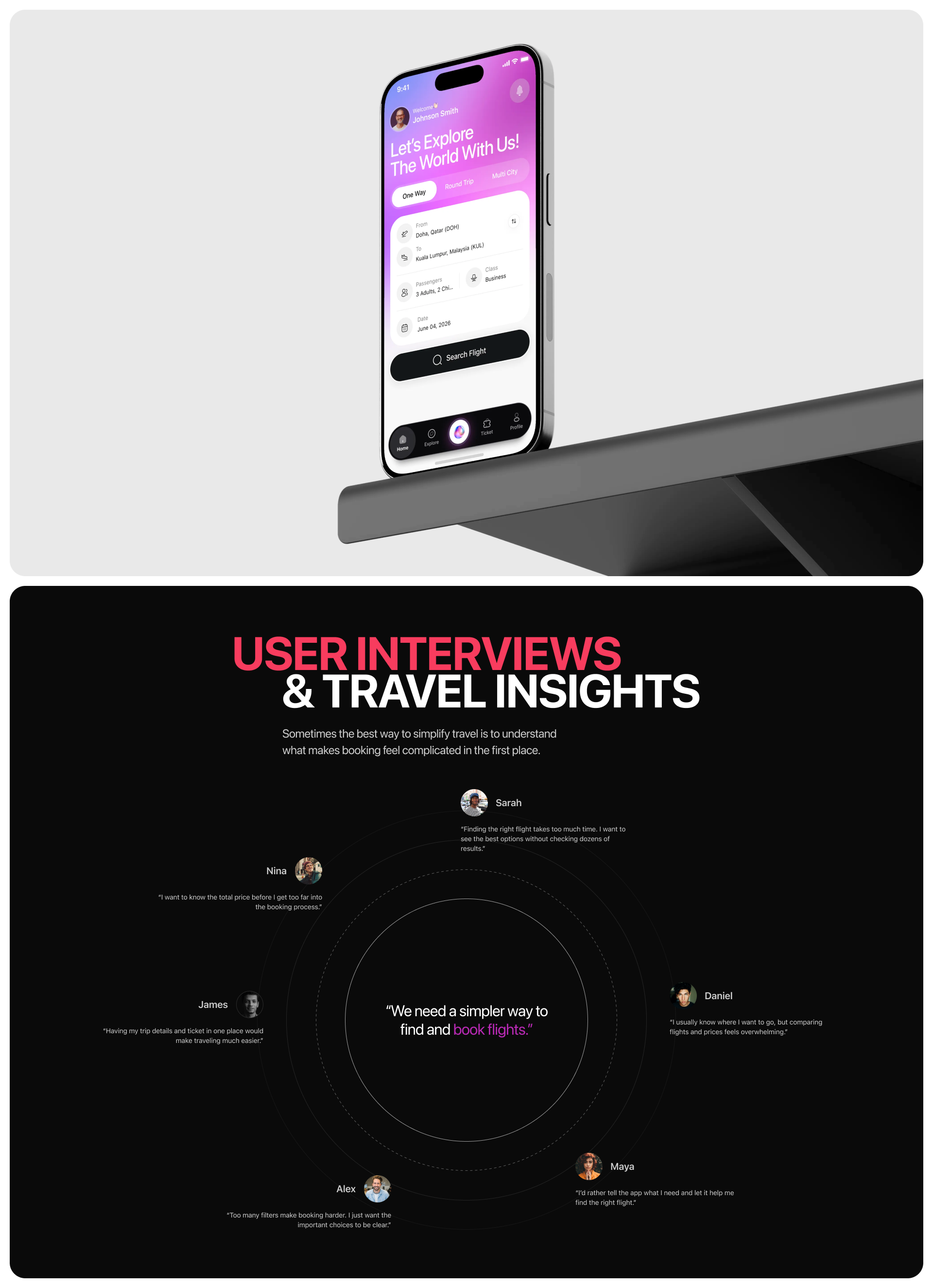 Navoair AI flight booking mobile app design, screen 5 of 18