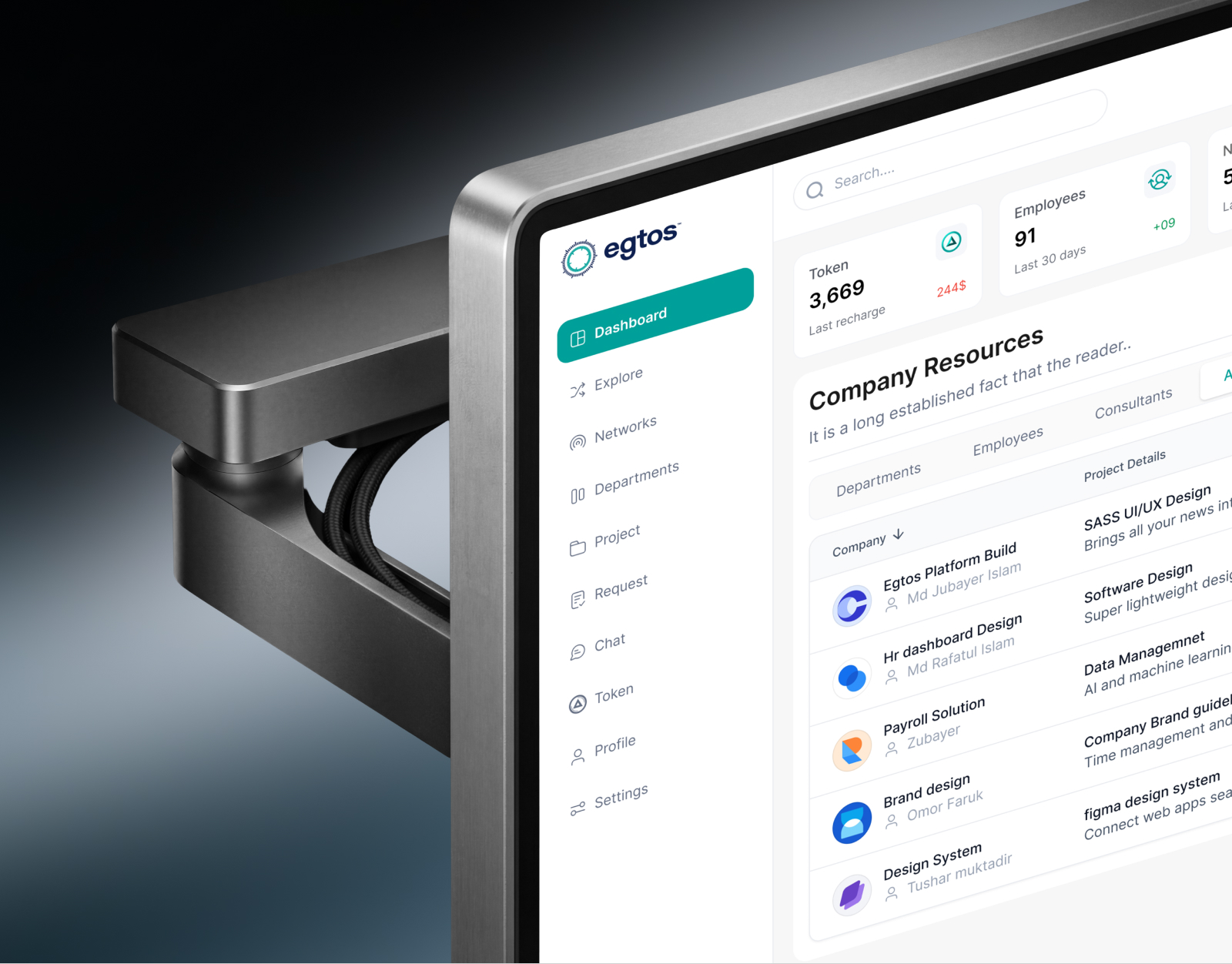 egtos SaaS web app UI design case study by Mound Studio