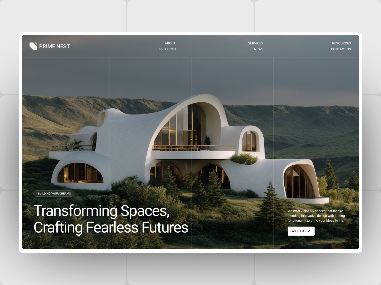 PrimeNest real estate website design case study by Mound Studio