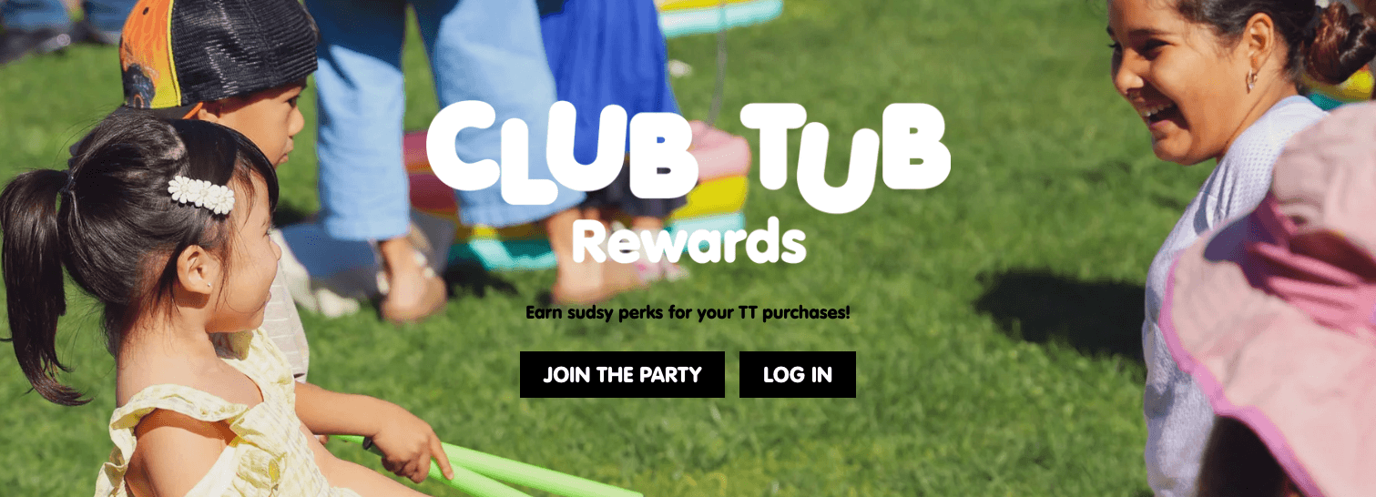 A screenshot of Tubby Todd's Club Tub Rewards loyalty program page