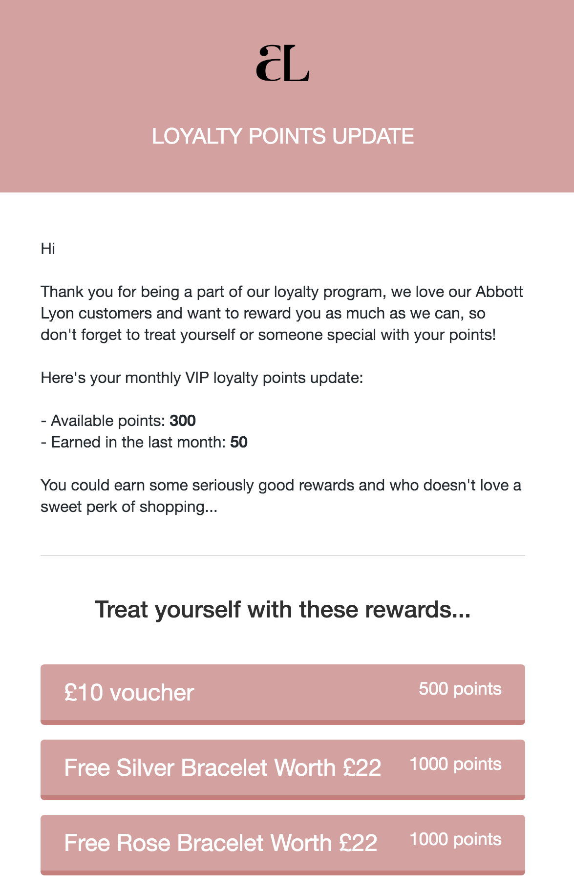 Abbott Lyon Loyalty Email