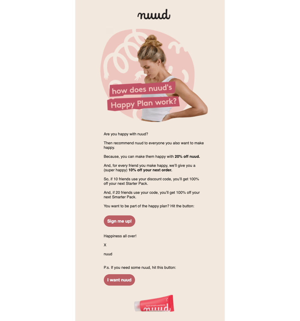 Nuud referral email