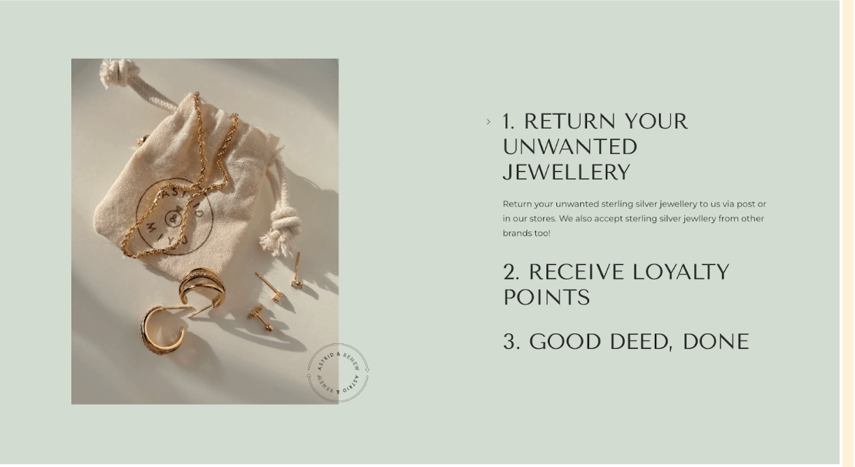 Gen Z consumer tips: Astrid & Renew - returning unwanted jewellery recycle scheme