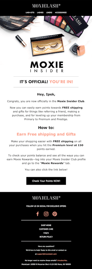 Moxie Lash emails