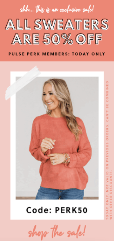 personalized communications: Surprise and delight email [Pulse Boutique]