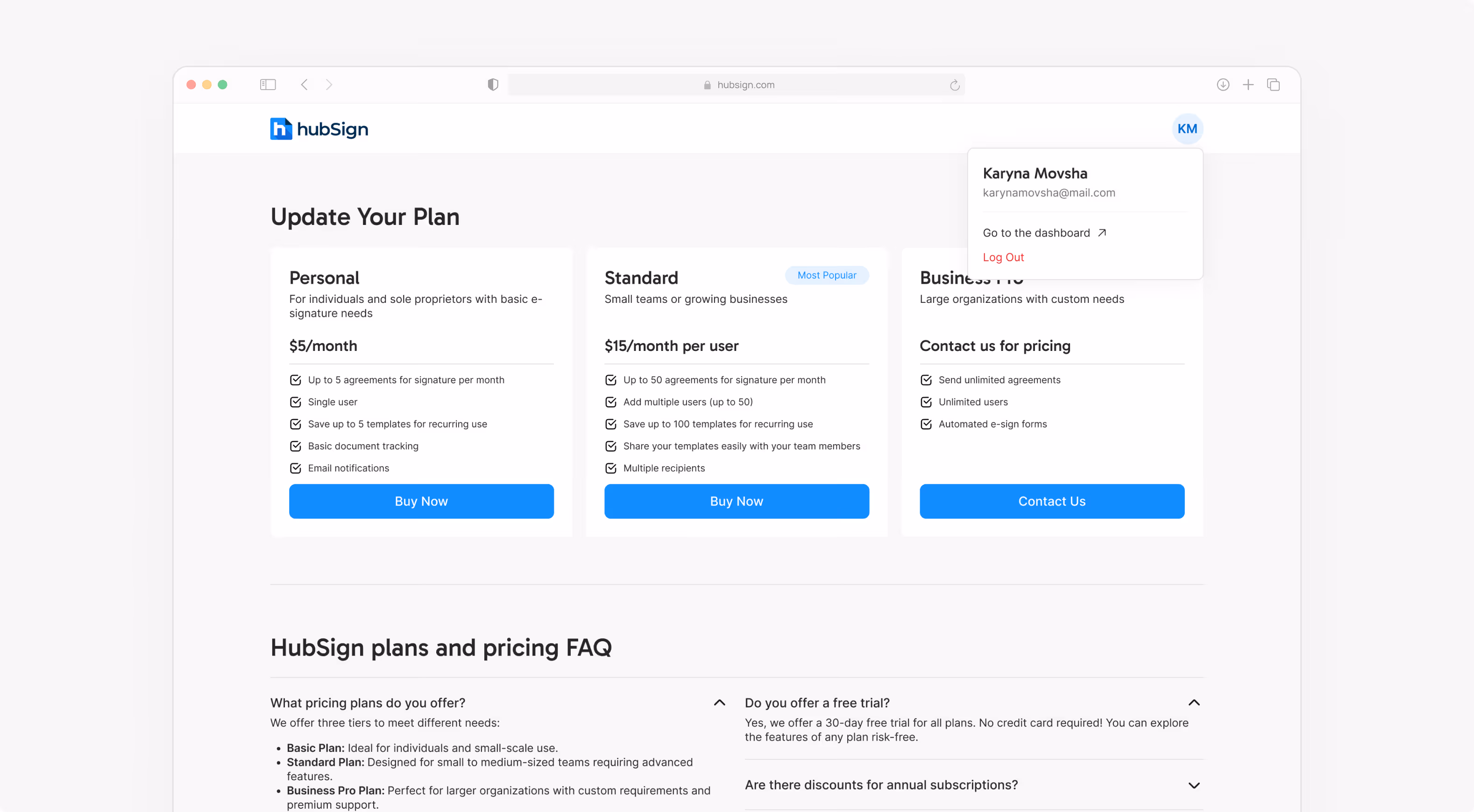 HubSign case preview 2