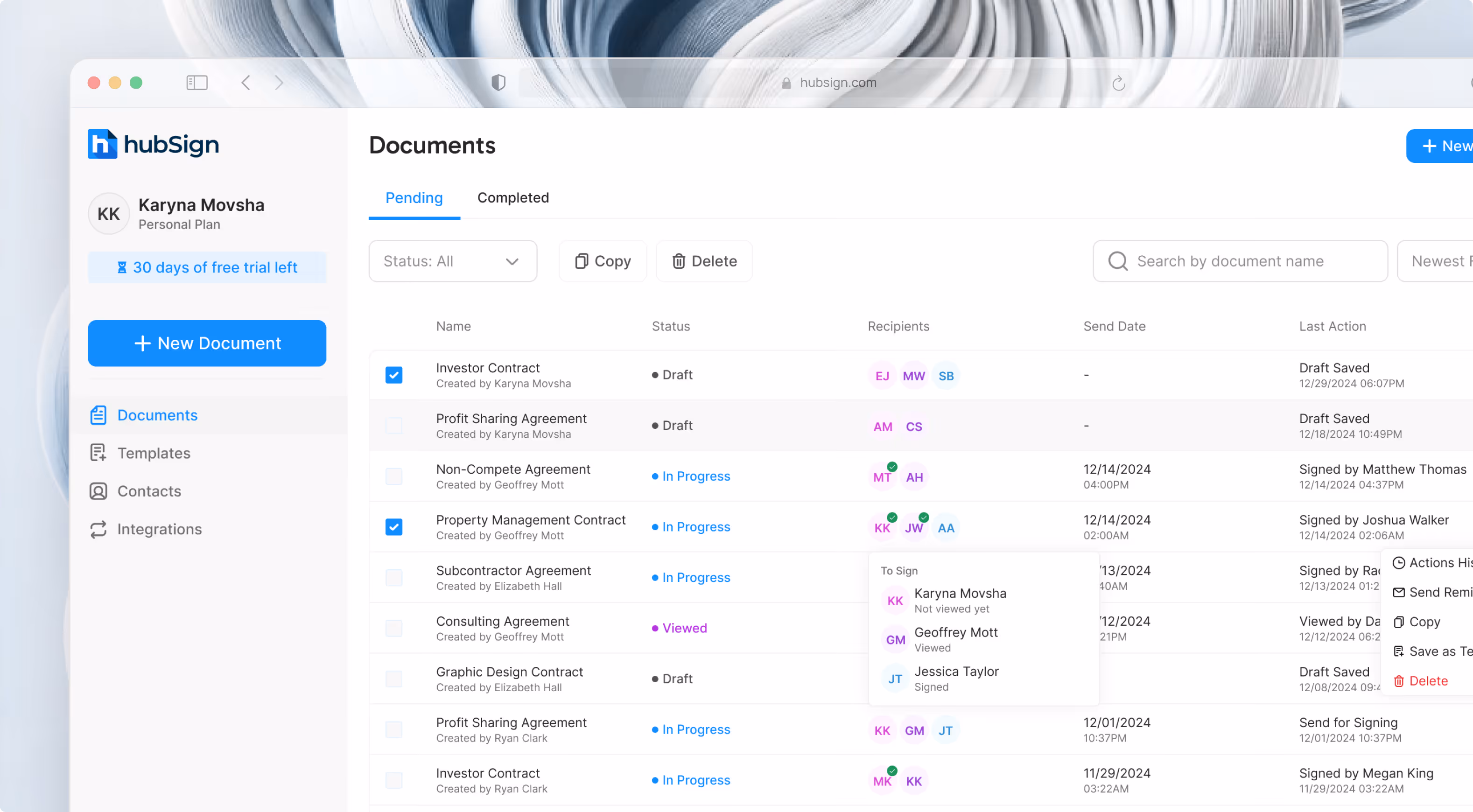 HubSign case preview 3