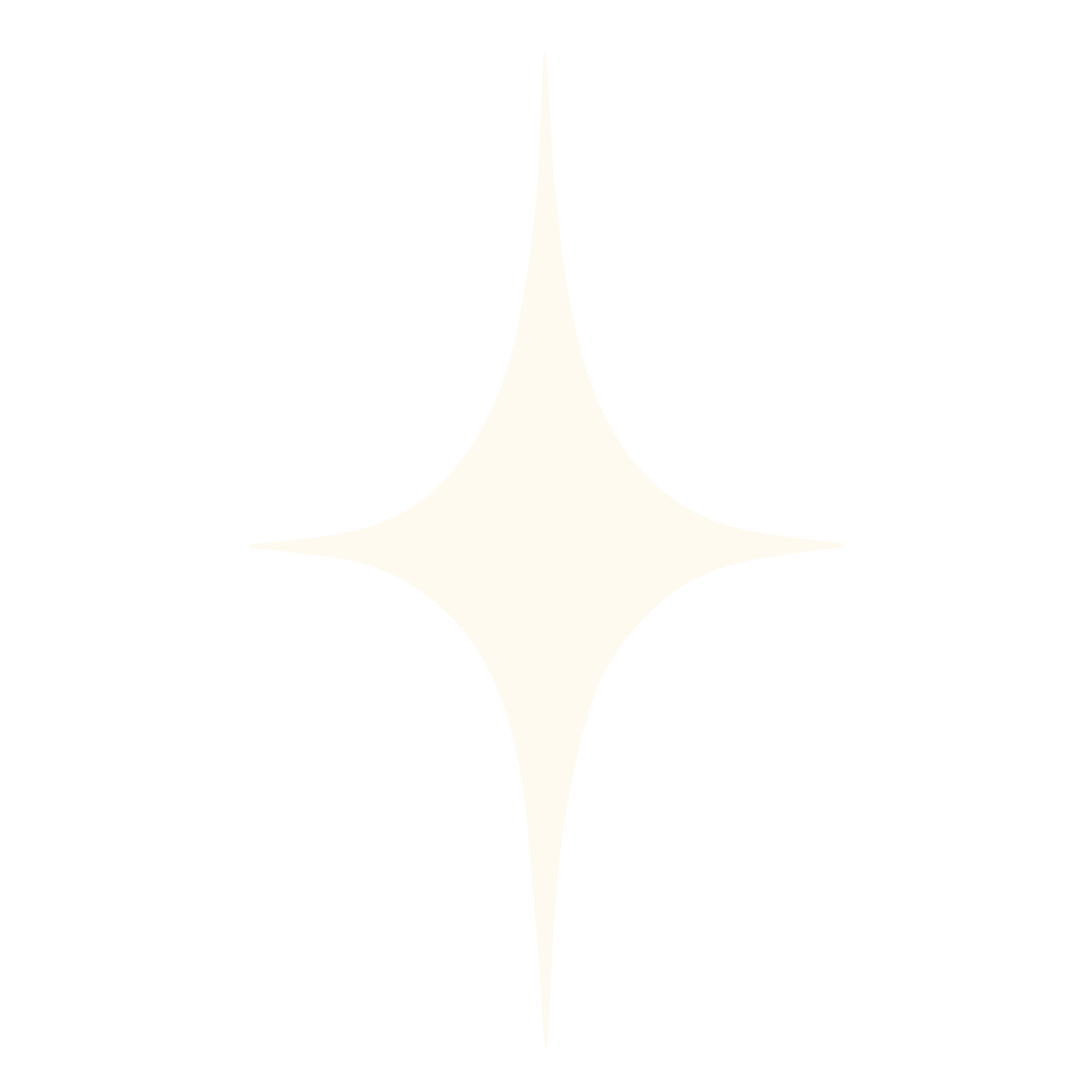 White four-pointed star shape with elongated vertical points on black background.