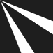 Black abstract design with sharp triangular rays converging toward the bottom-left corner.