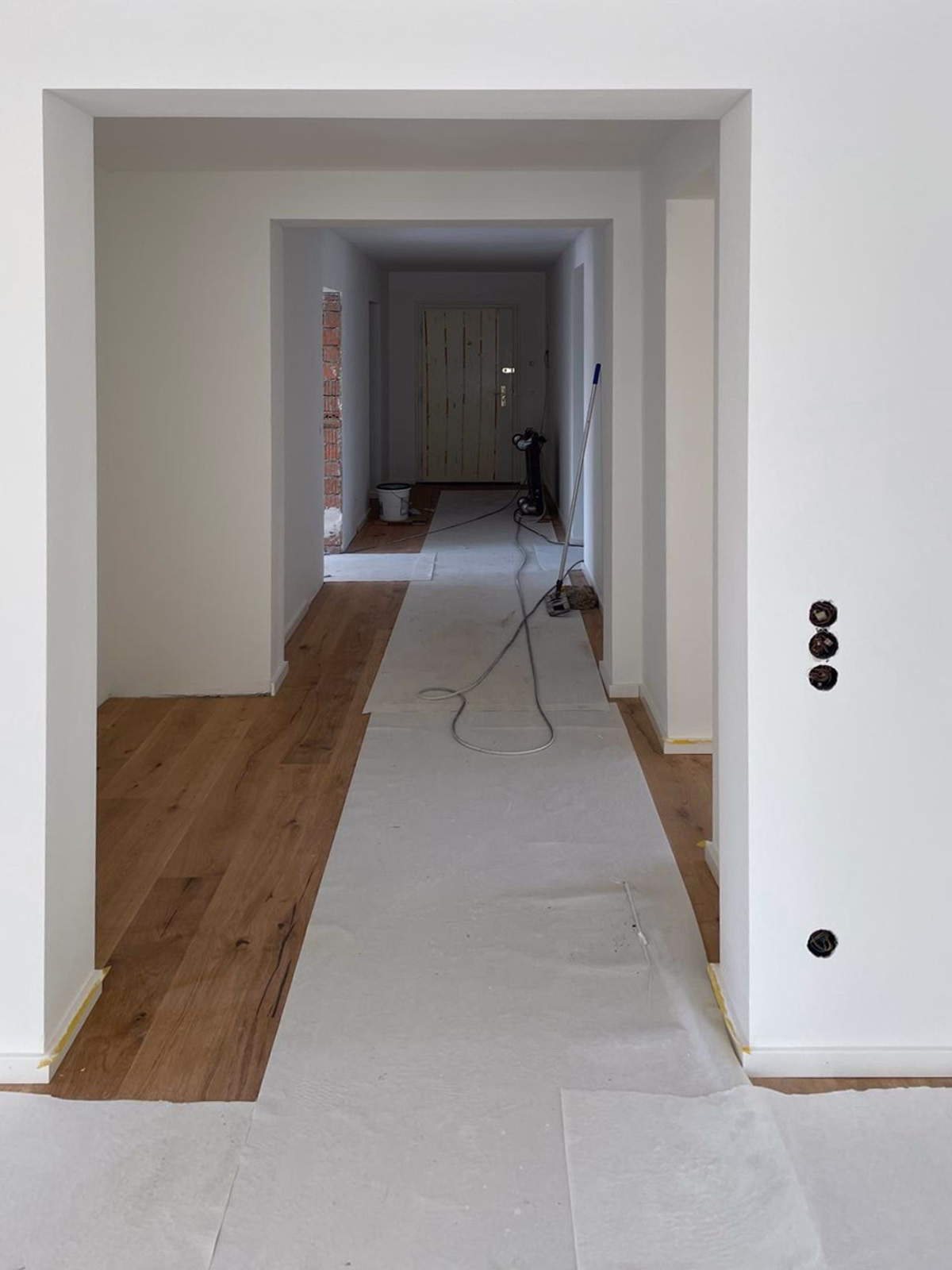 Baustelleflur – Projekt Praxis zu Luxuswohnung