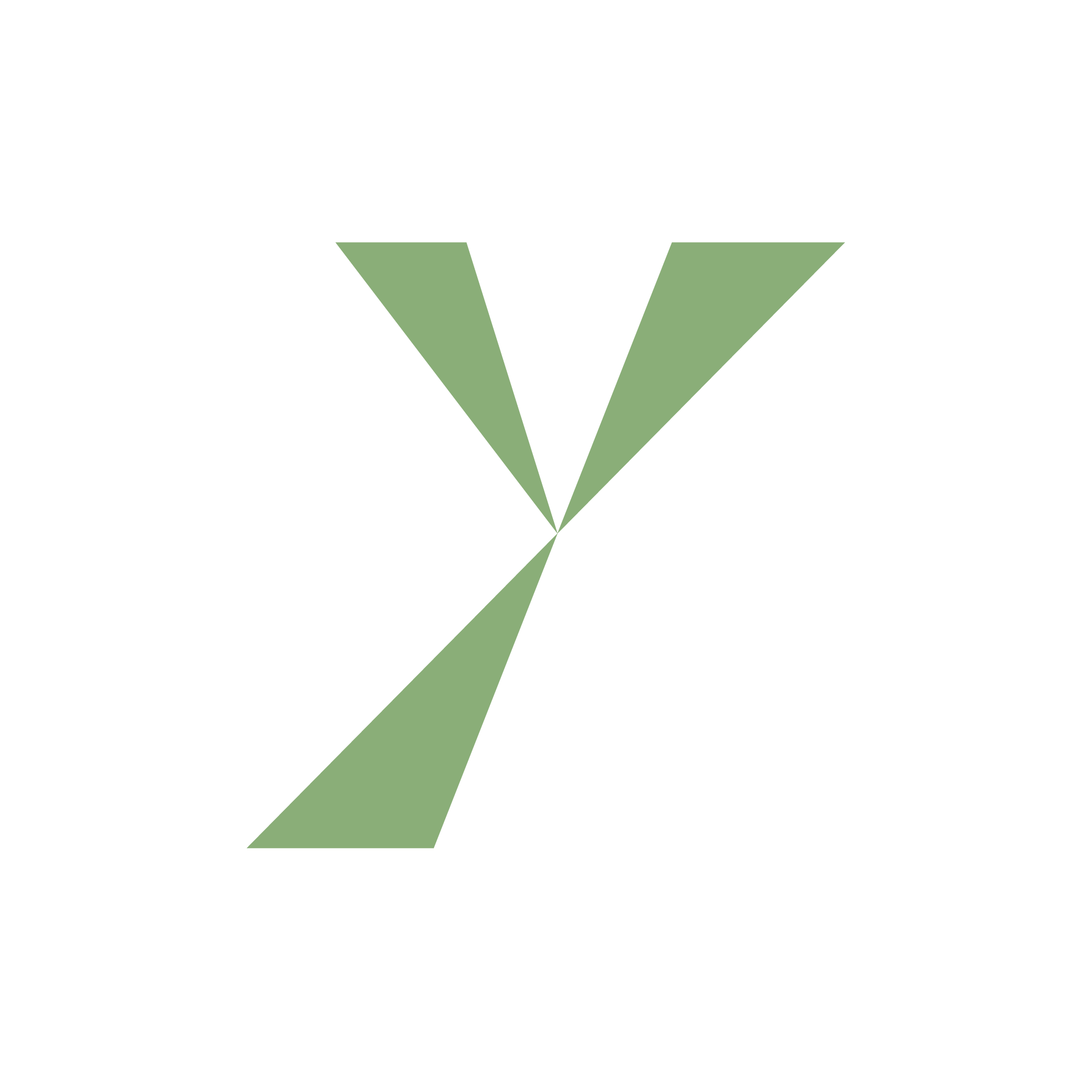 Grünes geometrisches Symbol mit mehreren Dreiecken, die von einem zentralen Punkt ausgehen.
