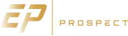 Logo with stylized gold and white letters EP and text Elite Prospect Media.