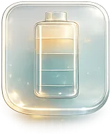 Illustration of a battery, representing energy and recovery