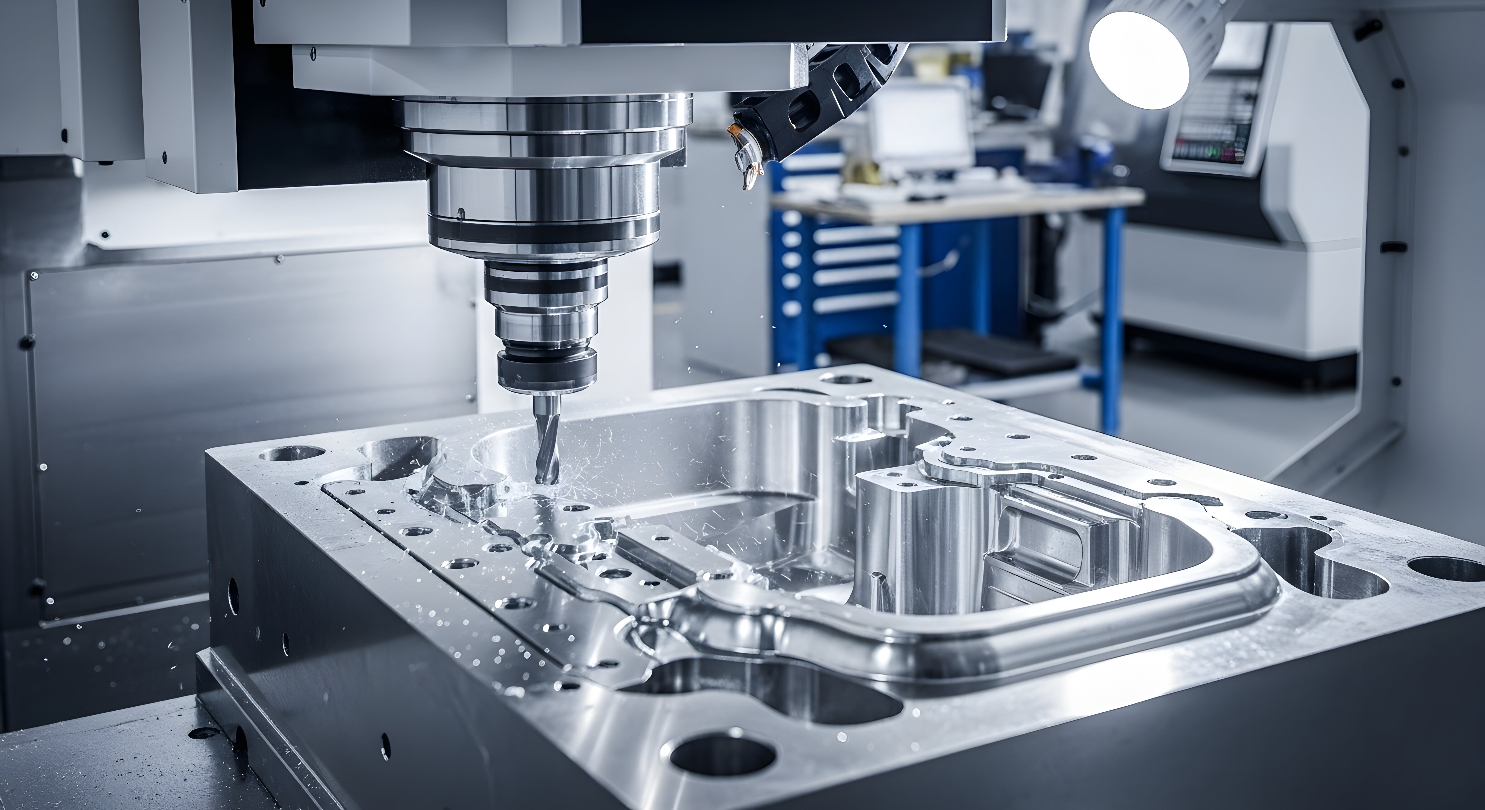 CNC 5-axis milling precision aluminum aerospace component