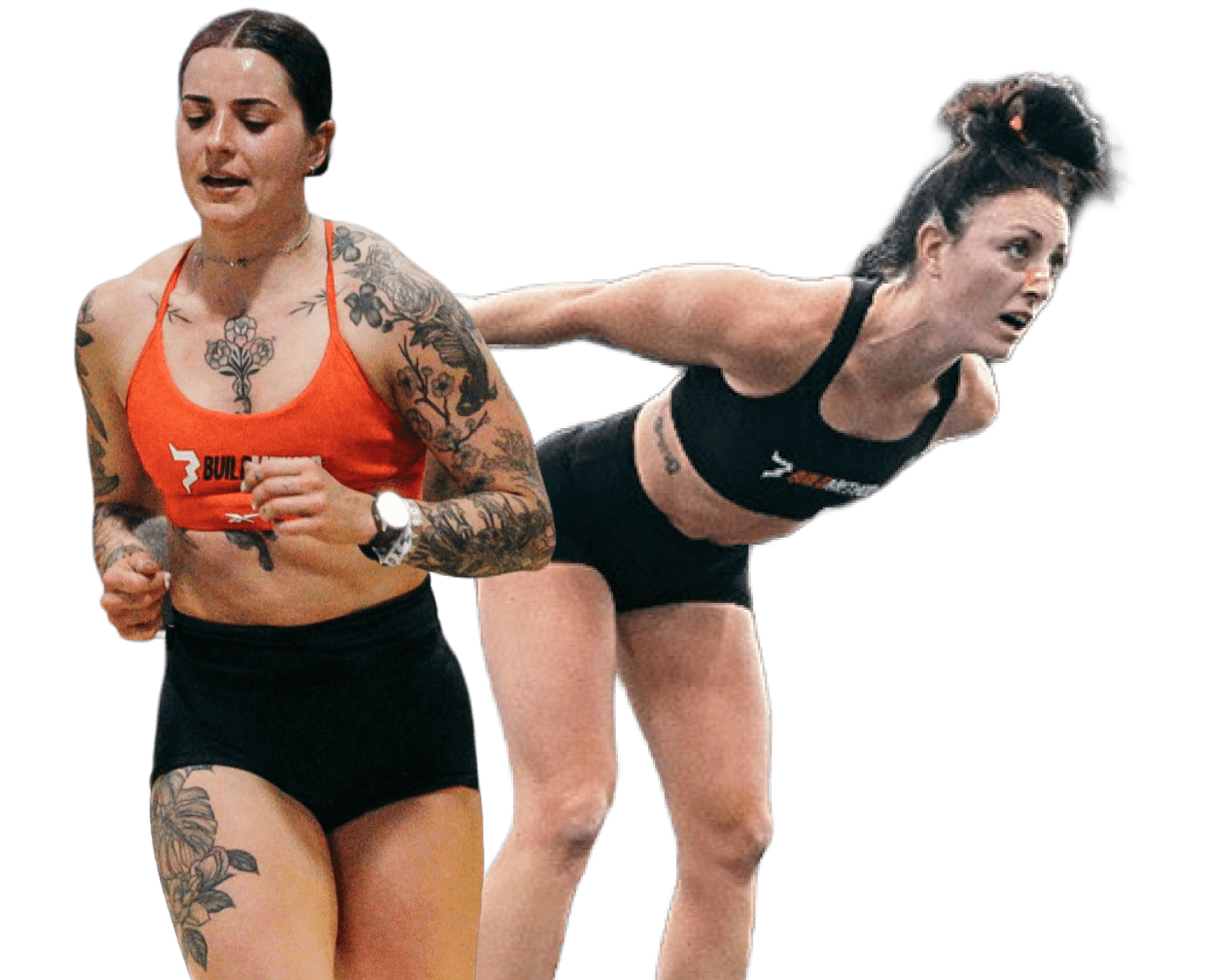 Chelsie and Amber competing in HYROX