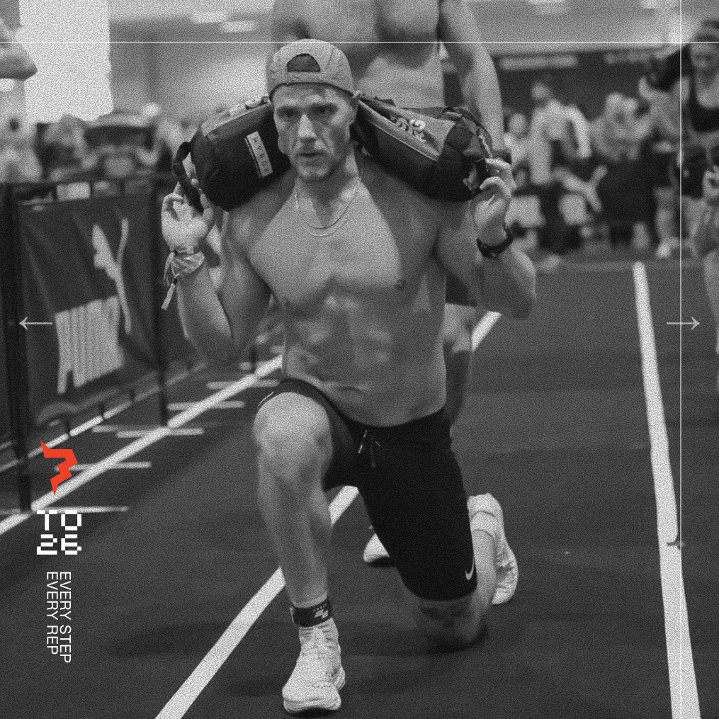 Man lunging at HYROX